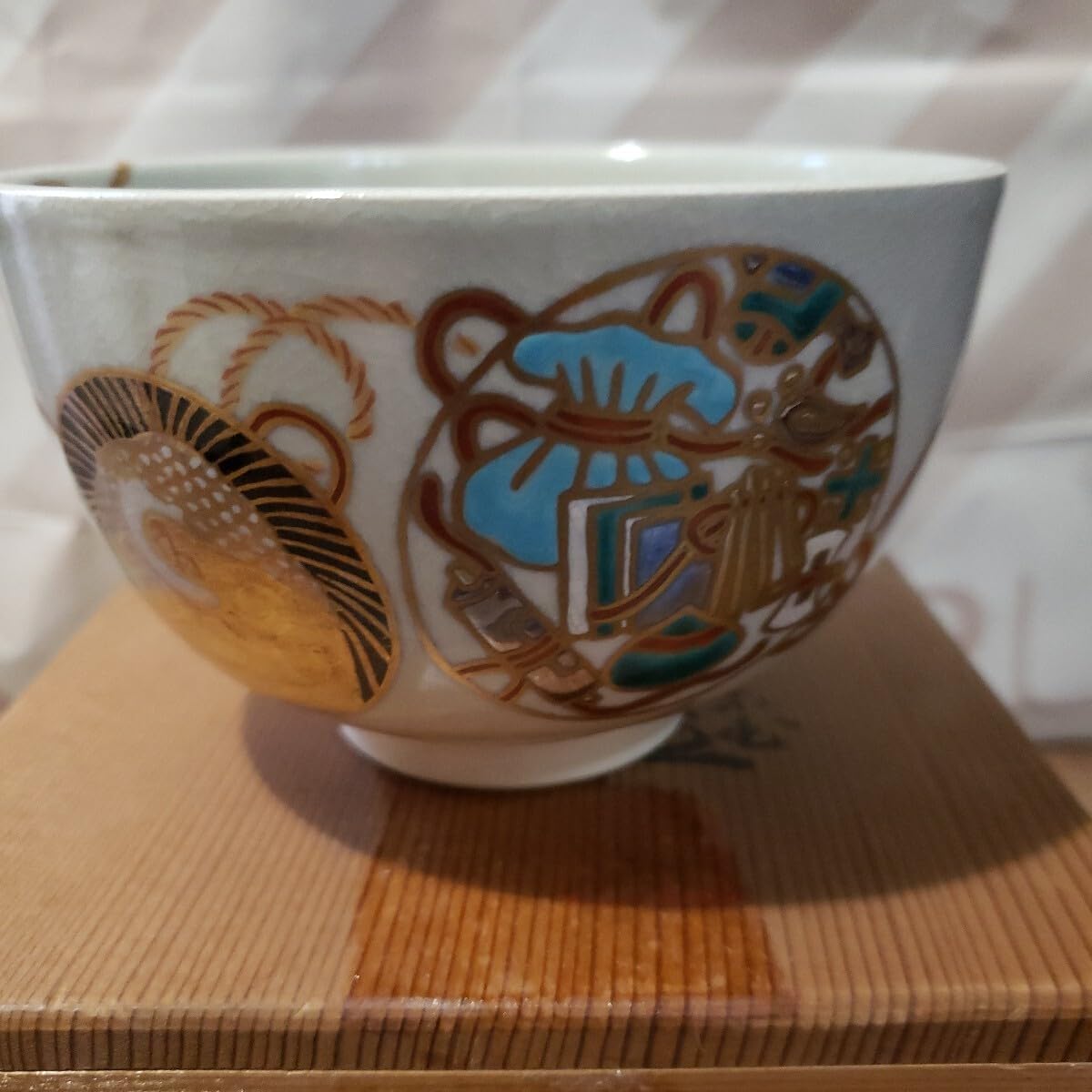 茶道具 金彩 茶碗 抹茶茶碗 宮川香雲 青楓画茶碗 抹茶椀 茶器 茶道具 金彩